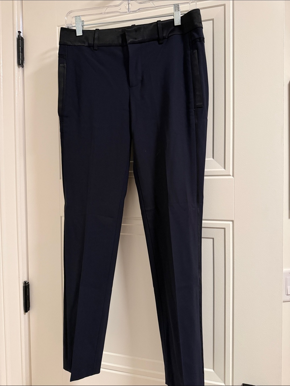 Vince Navy Slim Tailored Trousers